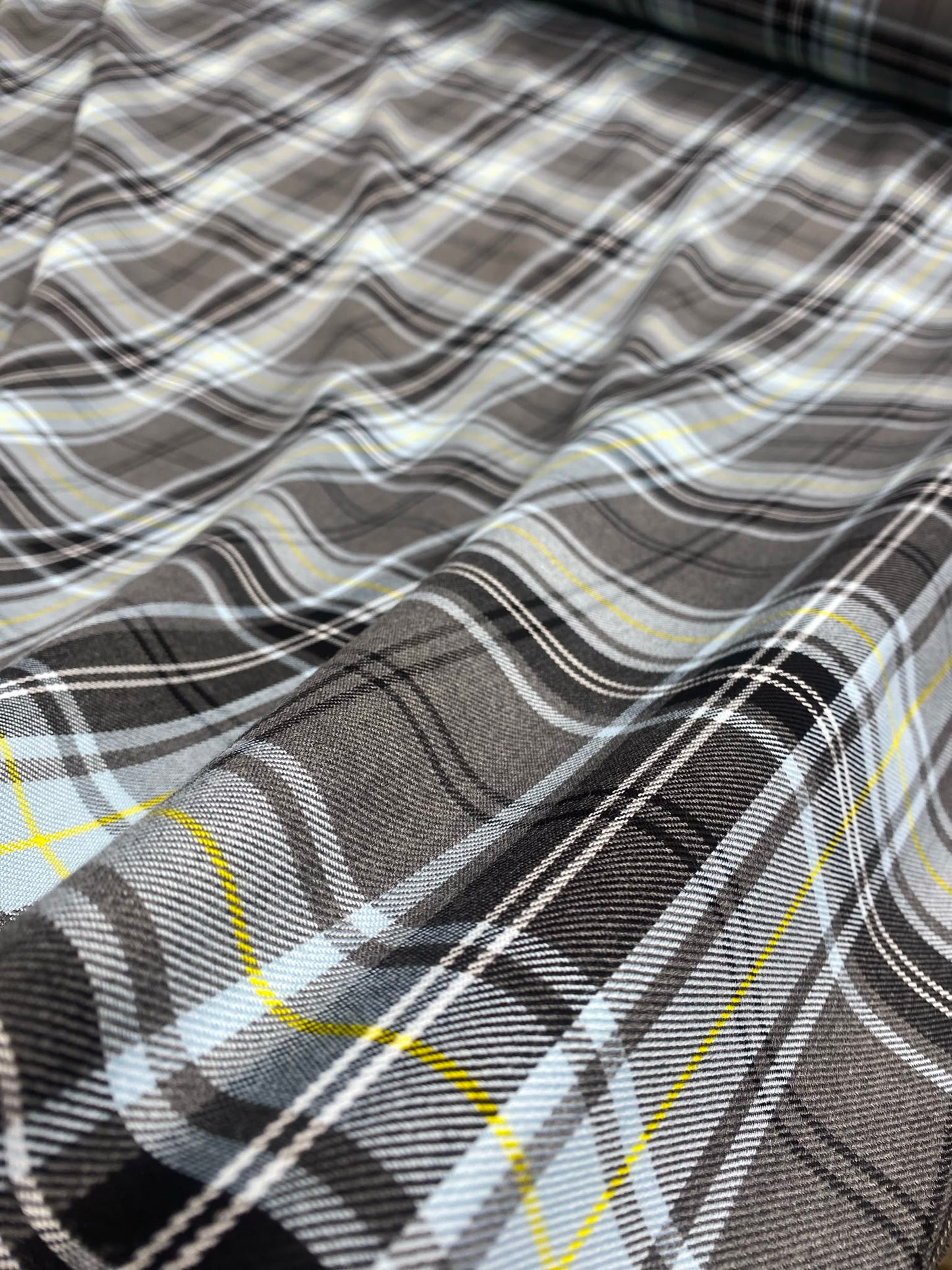 CITY LIGHTS TARTAN – POLY VISCOSE FABRIC – 145cm WIDE