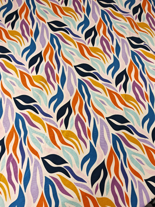 ARTY ZEBRA – PEACH – COTTON JERSEY FABRIC – 142cm WIDE