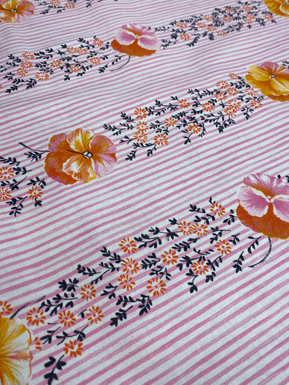 PANSY STRIPE – DESIGNERS GUILD – 100% COTTON FABRIC – 144cm WIDE (2 COLOURWAYS)