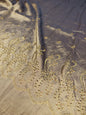 MOSS BRONZE BRODERIE TAFFETA – EMBROIDERED BORDER POLYESTER FABRIC – 150cm WIDE