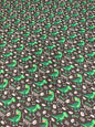 DINO BONES – BLACK & GREEN POLYCOTTON WINCEYETTE – 80% COTTON / 20% POLYESTER – 108cm WIDE