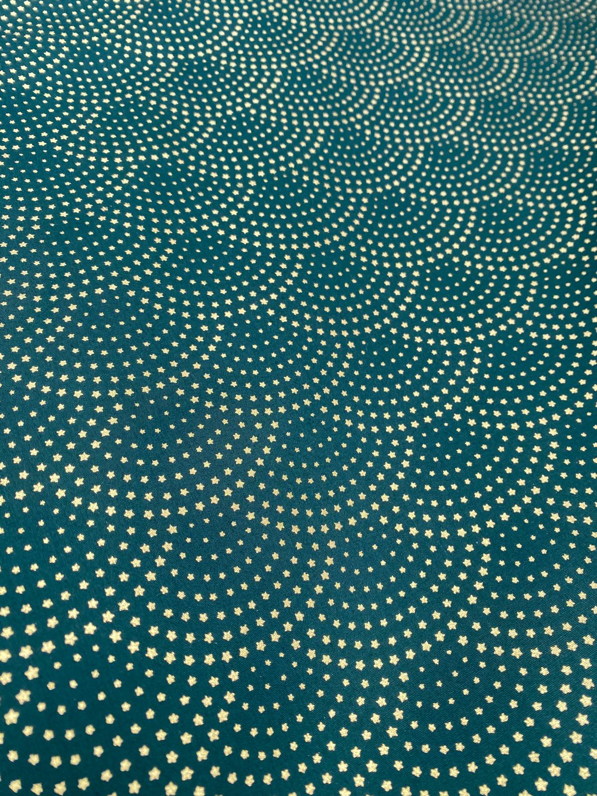 CONTEMPORARY CHRISTMAS STARRY SCALES – 100% COTTON CHRISTMAS FABRIC – 146cm WIDE