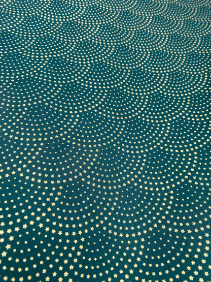 CONTEMPORARY CHRISTMAS STARRY SCALES – 100% COTTON CHRISTMAS FABRIC – 146cm WIDE