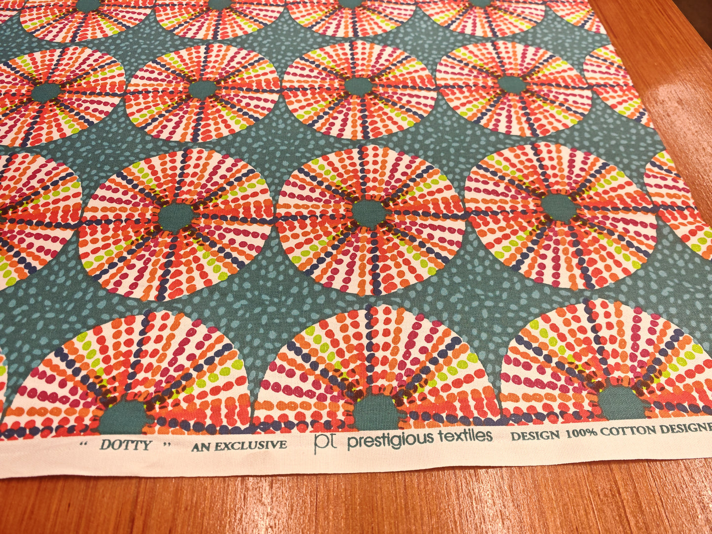 DOTTY – PRESTIGIOUS TEXTILES – HALF PANAMA 100% COTTON FABRIC – 143cm WIDE (2 COLOURWAYS)