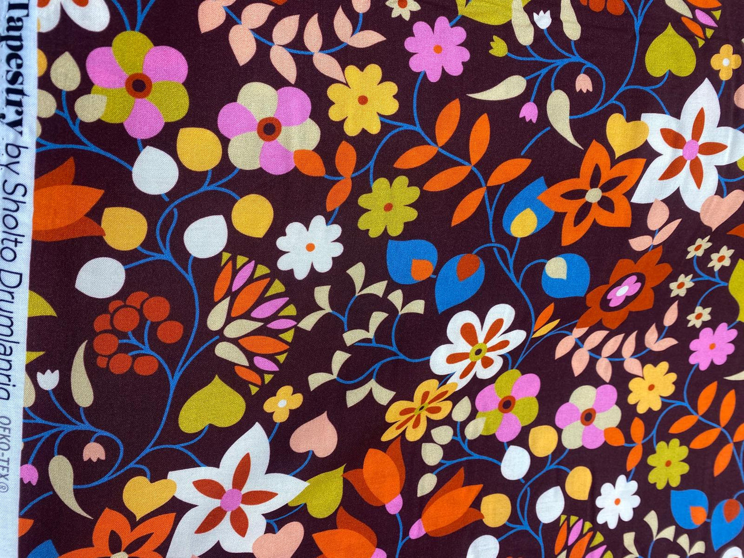 TAPESTRY FLORAL VINES – SHOLTO DRUMLANRIG TAPESTRY – RAYON FABRIC – 144cm WIDE - 2 COLOURWAY
