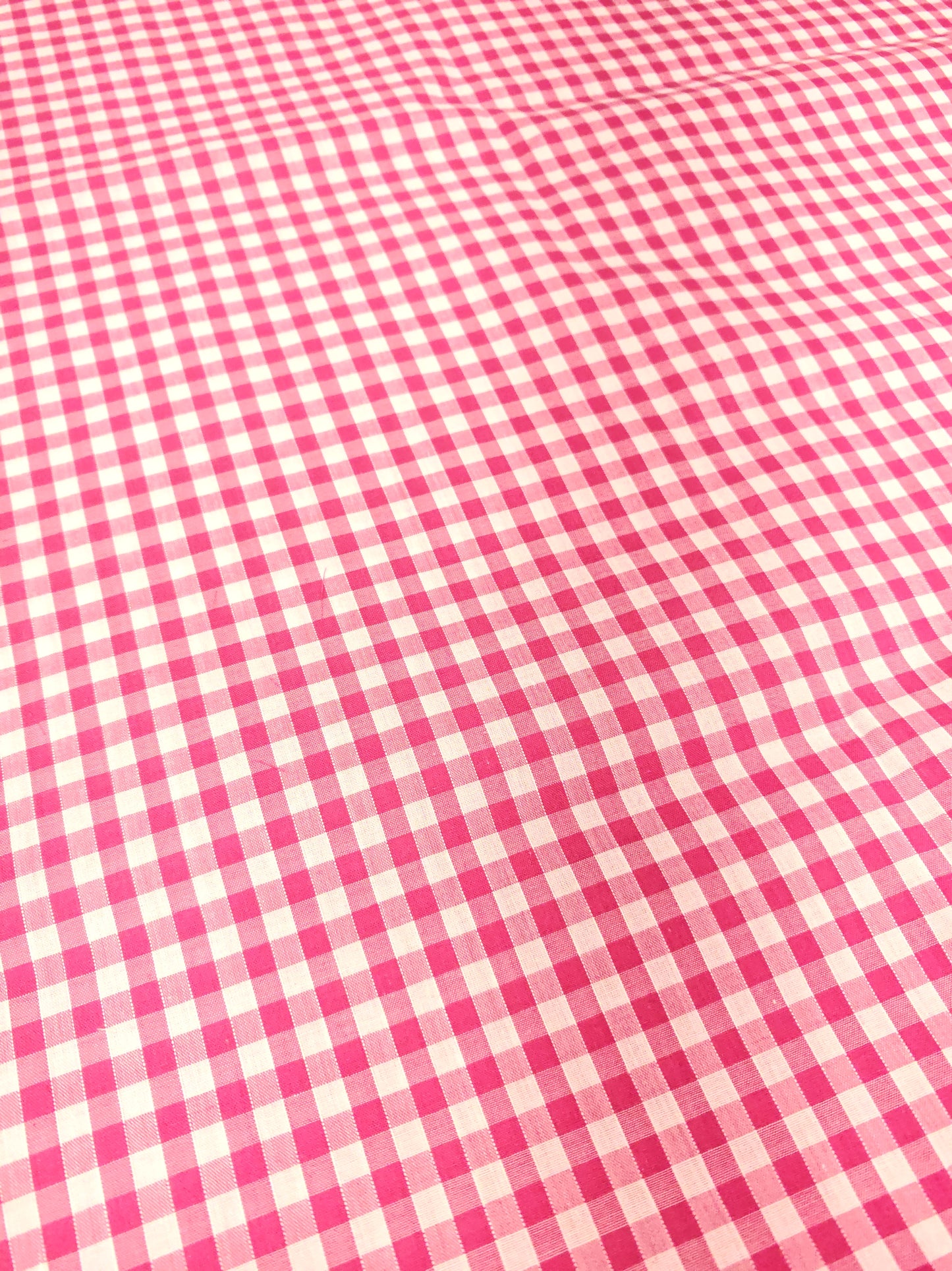 CORDED 1/4 GINGHAM CHECK – 35% COTTON 65% POLYESTER FABRIC – 113cm WIDE (5 COLOURWAYS)