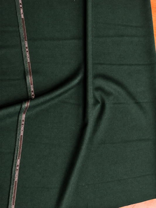 FOREST GREEN TEXTURED WOOL SUITING – 100% WOOL FABRIC – 157cm WIDE