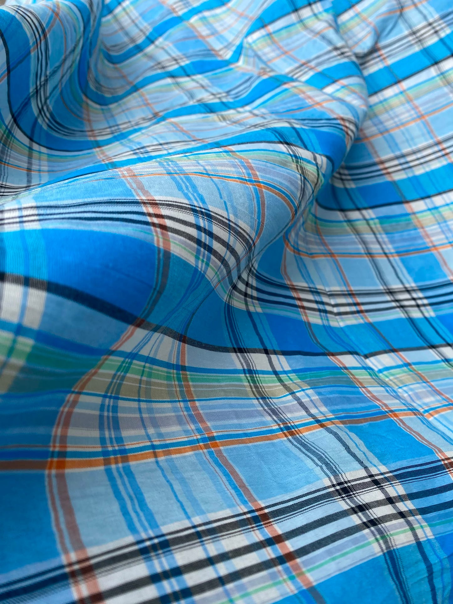 BLUE COAST MADRAS CHECK – 100% COTTON FABRIC – 142cm WIDE