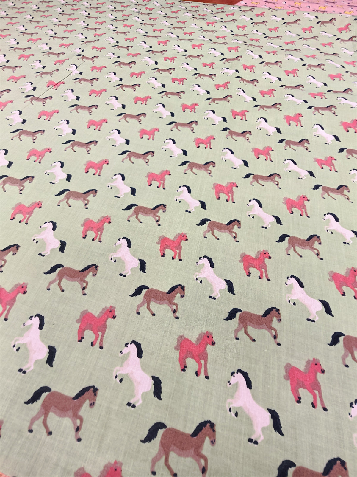 HORSES POLYCOTTON FABRIC – 4 COLOURWAYS – 112–114cm WIDE