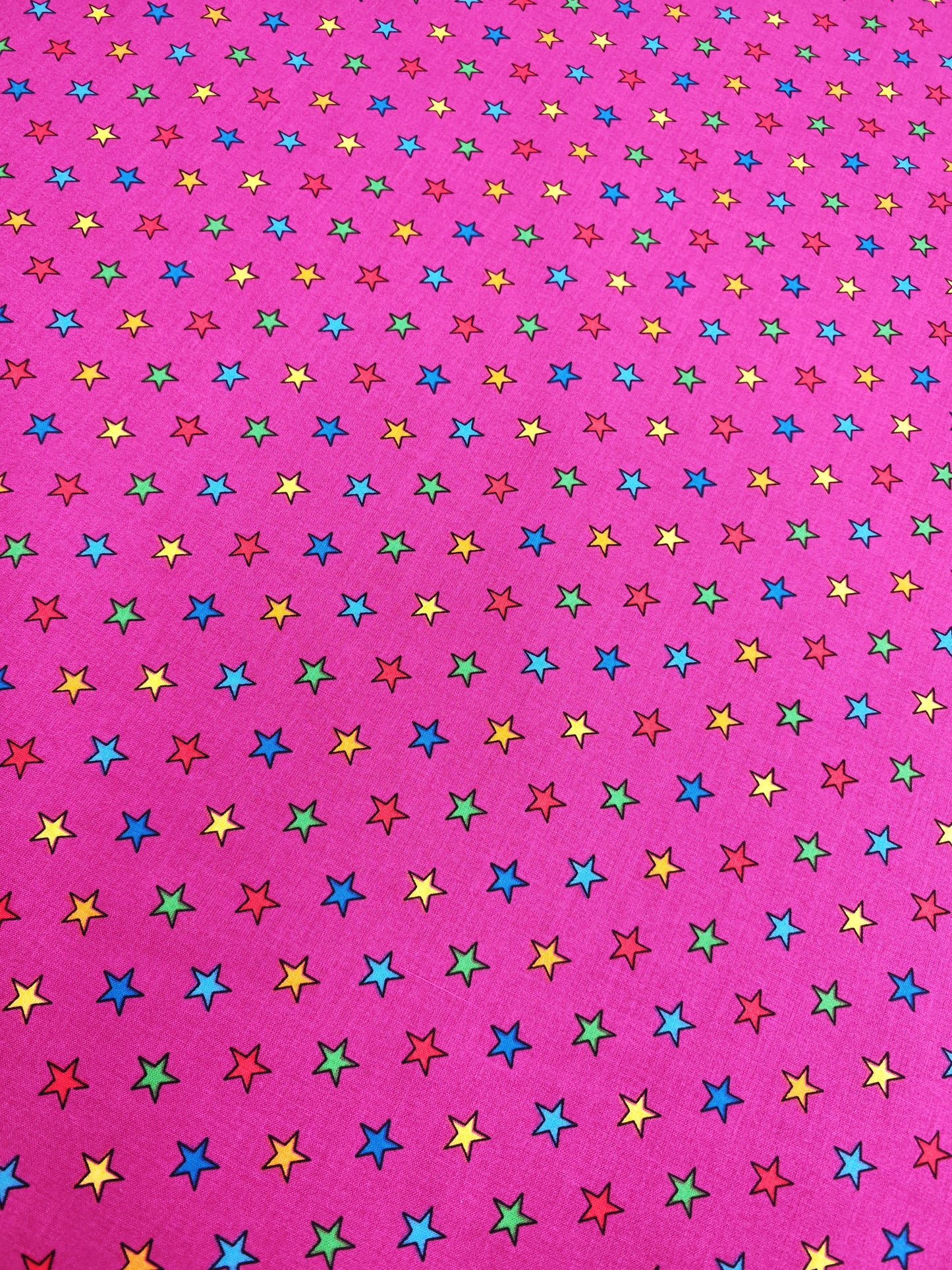 MULTI-COLOURED STARS – 100% COTTON PRINT FABRIC – 142cm WIDE (3 COULORWAYS)
