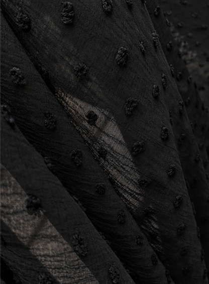 BLACK BOBBLY TEXTURE FABRIC – 147cm WIDE - 3 METRE PIECE