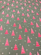 AZTEC CHRISTMAS TREE – 100% COTTON CHRISTMAS PRINT – BOTTLE GREEN – 135.5cm WIDE