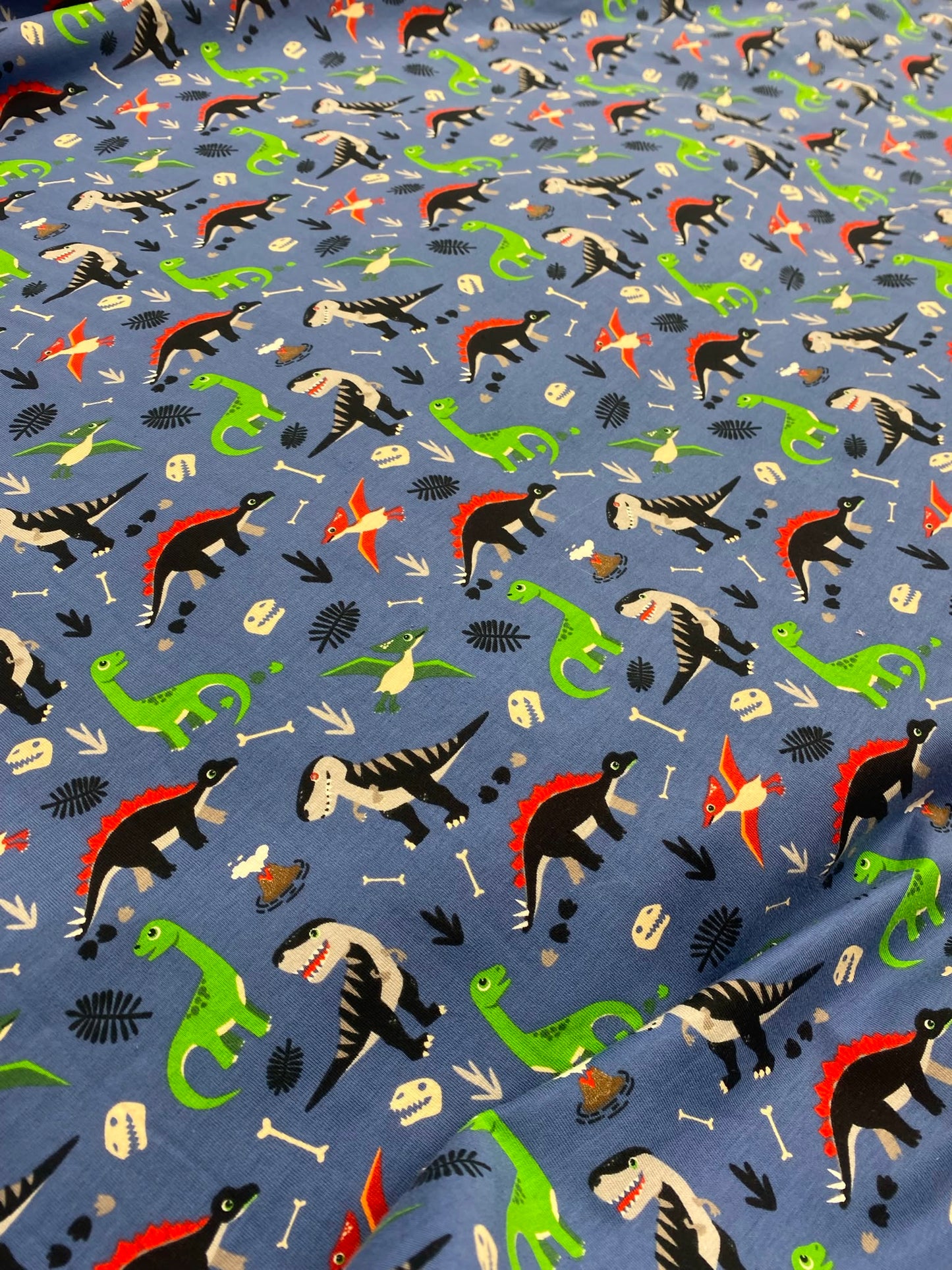 DINO DISCOVERY – COTTON JERSEY STRETCH FABRIC – 137cm WIDE