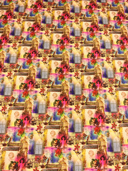 NOSTALGIC MEMORIES COLLAGE – 100% COTTON PRINT FABRIC – 153cm WIDE