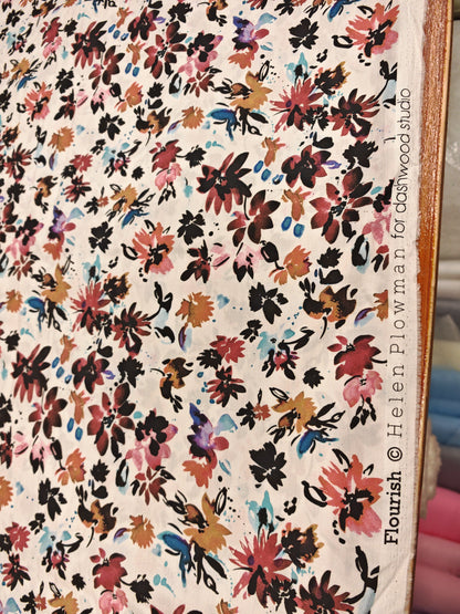 PAINTED MEADOW – DASHWOOD STUDIO FLOURISH – 100% EGYPTIAN GIZA COTTON FABRIC – 146cm WIDE