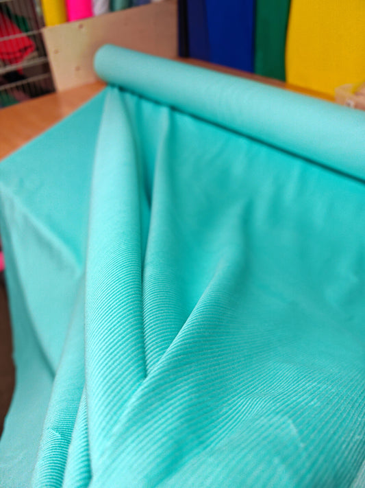 Aqua Needlecord Cotton – 153cm / 60" – 100% Cotton – 3m Piece