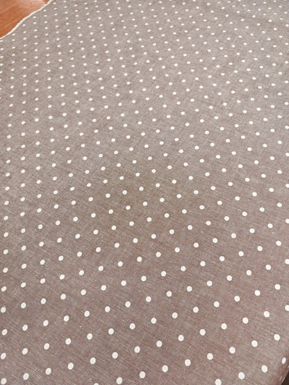 CLASSIC PINSPOT COTTON – NATURAL & WHITE – 100% COTTON FABRIC – 160cm WIDE