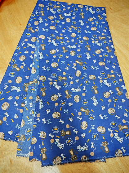Cat & Mouse Polycotton - 113cm / 44" Wide - 3m Piece