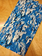 Blue Camo Cotton Poplin – 142cm / 56" Wide – 100% Cotton – 3m Piece