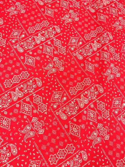 Bandana Print Cotton Poplin (2 Colourways) – 142cm / 56" – 100% Cotton – 3m Piece