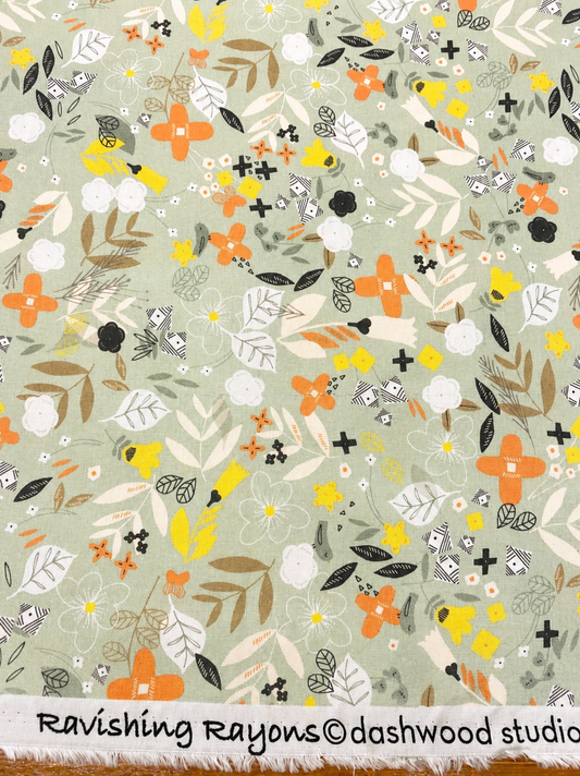 MEADOW SKETCH – DASHWOOD STUDIO RAVISHING RAYONS – 100% RAYON FABRIC – 148cm WIDE