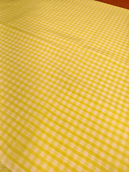 CORDED 1/4 GINGHAM CHECK – 35% COTTON 65% POLYESTER FABRIC – 113cm WIDE (5 COLOURWAYS)
