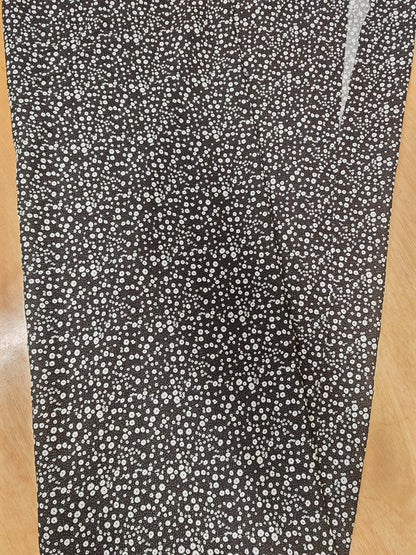 Black & White Floral Viscose - 142cm / 56" - 100% Viscose - 3m Piece