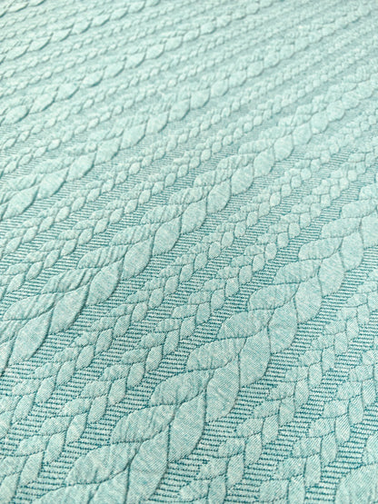 JACQUARD CABLE KNIT – TEXTURED STRETCH KNIT FABRIC – 8 COLOURWAYS – 152–160cm WIDE