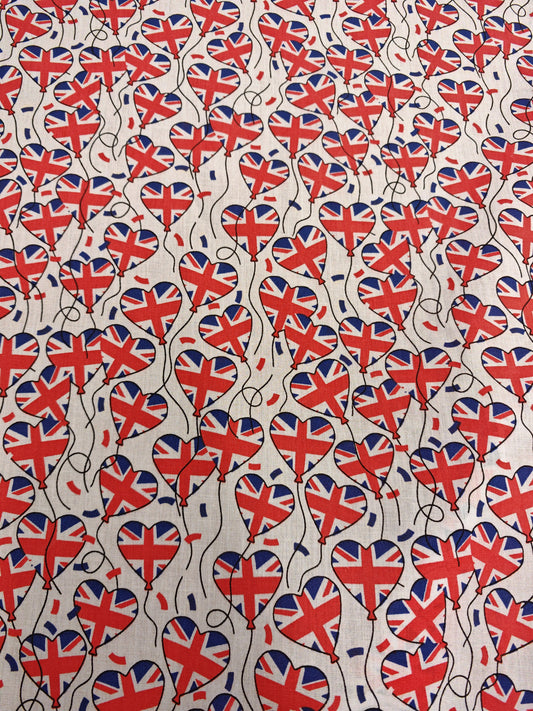 Union Jack Balloon Polycotton – 112cm / 44" – Polycotton (3 Colourways)