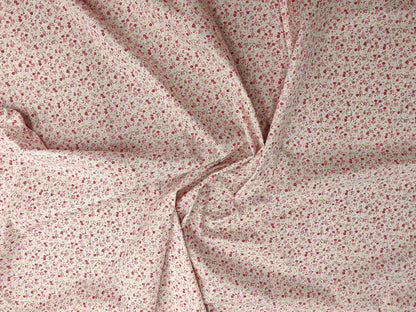 Berry Meadow Polycotton – Tiny Floral Print – 65% Polyester 35% Cotton