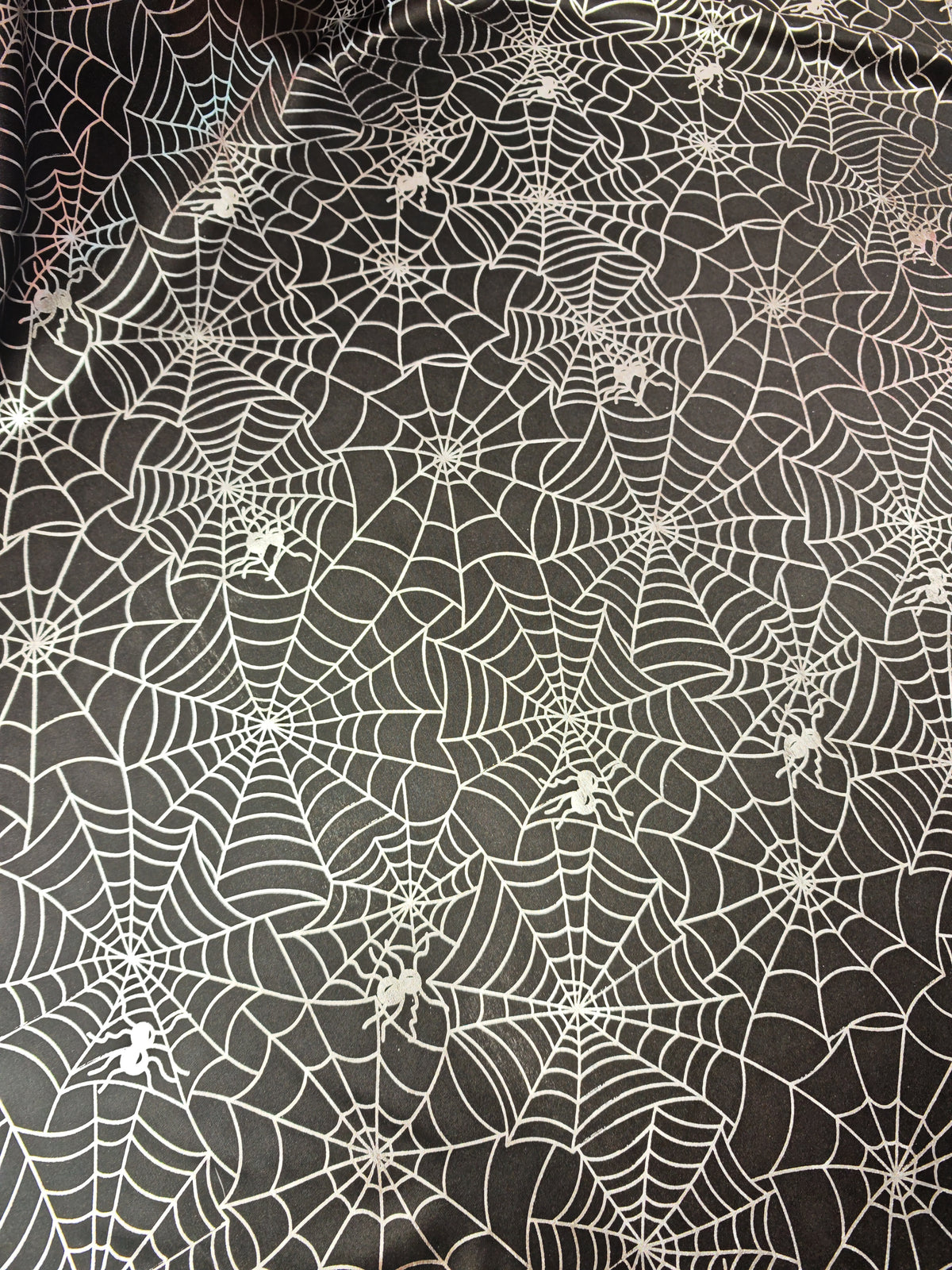 SPIDERS & WEBS – HALLOWEEN PRINTED POLYESTER FABRIC – 161cm WIDE