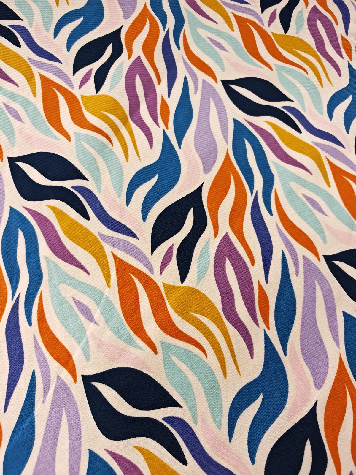 ARTY ZEBRA – PEACH – COTTON JERSEY FABRIC – 142cm WIDE