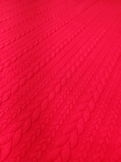 JACQUARD CABLE KNIT – TEXTURED STRETCH KNIT FABRIC – 8 COLOURWAYS – 152–160cm WIDE