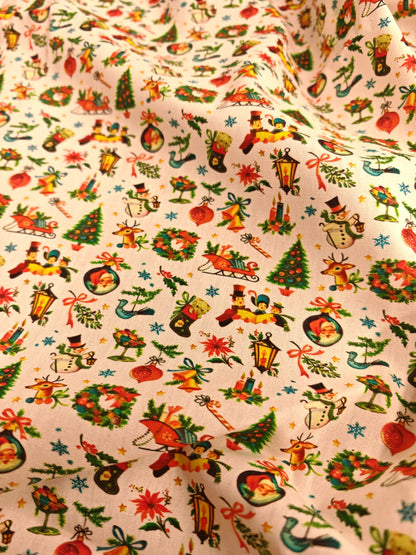 CHRISTMAS DITZY – FESTIVE NOVELTY PRINT – 100% COTTON FABRIC – 149cm WIDE
