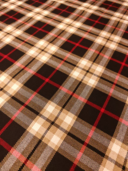 SANDRINGHAM TARTAN – POLY VISCOSE TARTAN FABRIC – 142cm WIDE