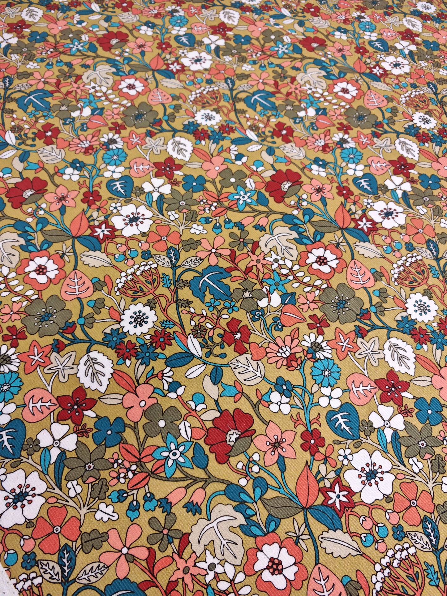 WOODLAND WILDFLOWERS – SHOLTO DRUMLANRIG KALEIDOSCOPE – PRINTED BABY CORDUROY FABRIC – 146cm WIDE