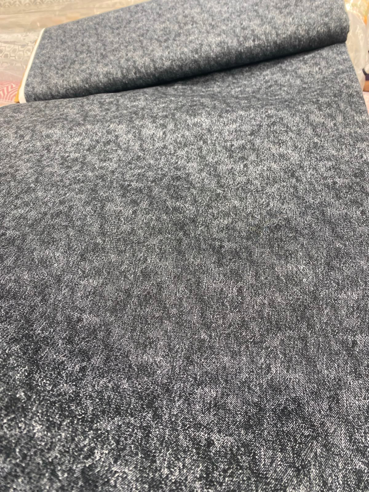 BLACK WASHED DENIM LOOK – 100% COTTON FABRIC – 114cm WIDE