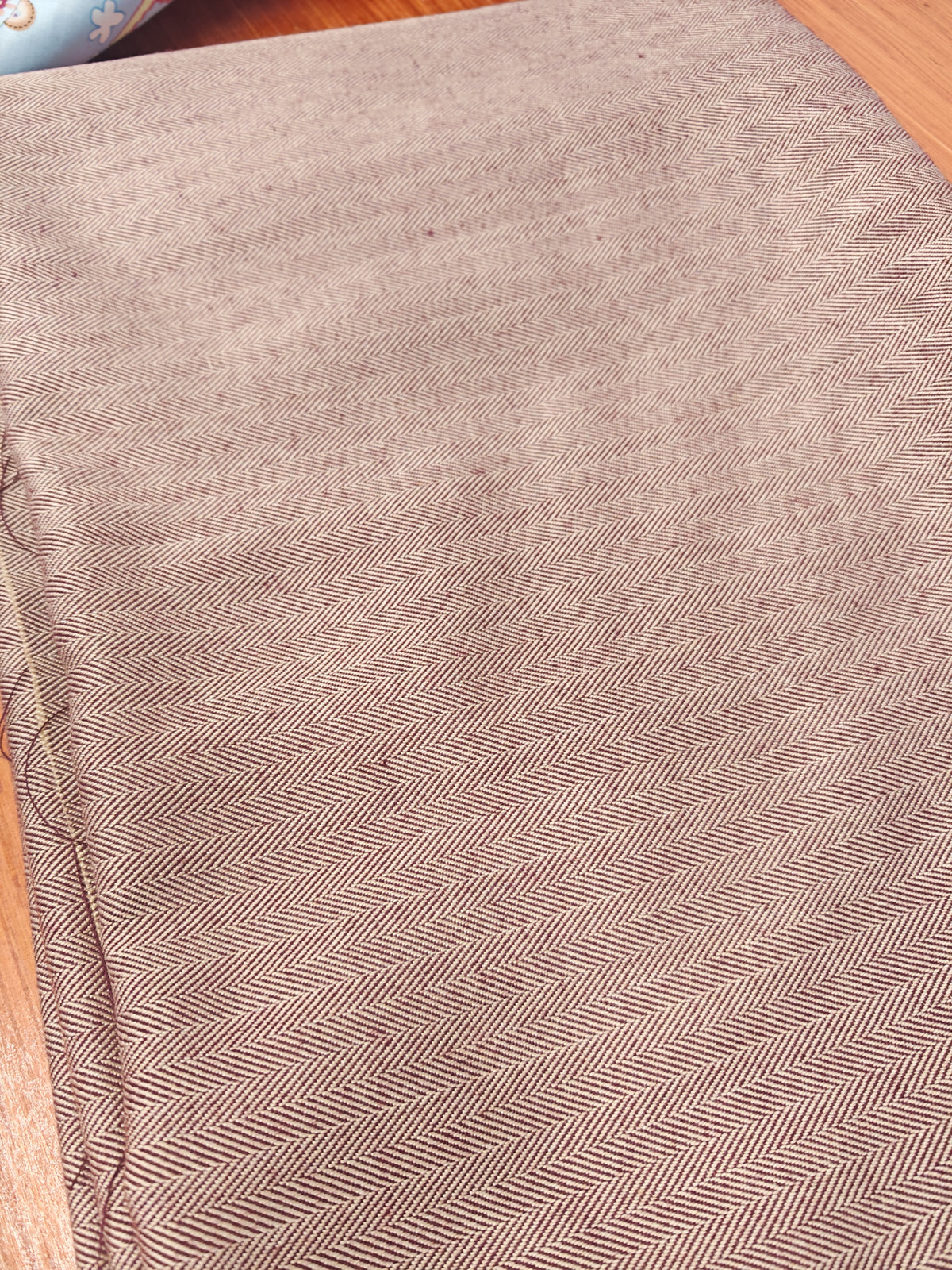 MULBERRY HERRINGBONE – WOOL MIX FABRIC – 155cm WIDE