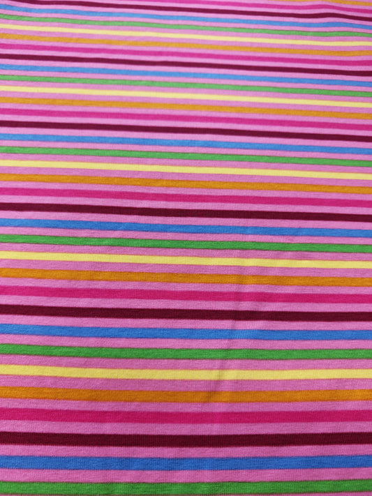 RAINBOW STRIPES – COTTON JERSEY – 95% COTTON 5% ELASTANE – 142cm WIDE