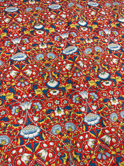CRIMSON ARTS & CRAFTS GARDEN – 100% COTTON PRINT FABRIC – 149cm WIDE