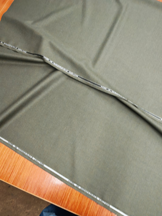 OLIVE WOOL SUITING – 100% WOOL FABRIC – 161cm WIDE