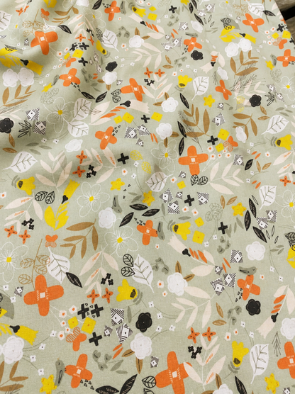MEADOW SKETCH – DASHWOOD STUDIO RAVISHING RAYONS – 100% RAYON FABRIC – 148cm WIDE