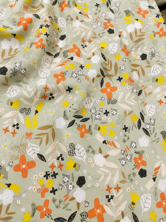 MEADOW SKETCH – DASHWOOD STUDIO RAVISHING RAYONS – 100% RAYON FABRIC – 148cm WIDE