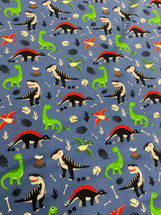 DINO DISCOVERY – COTTON JERSEY STRETCH FABRIC – 137cm WIDE