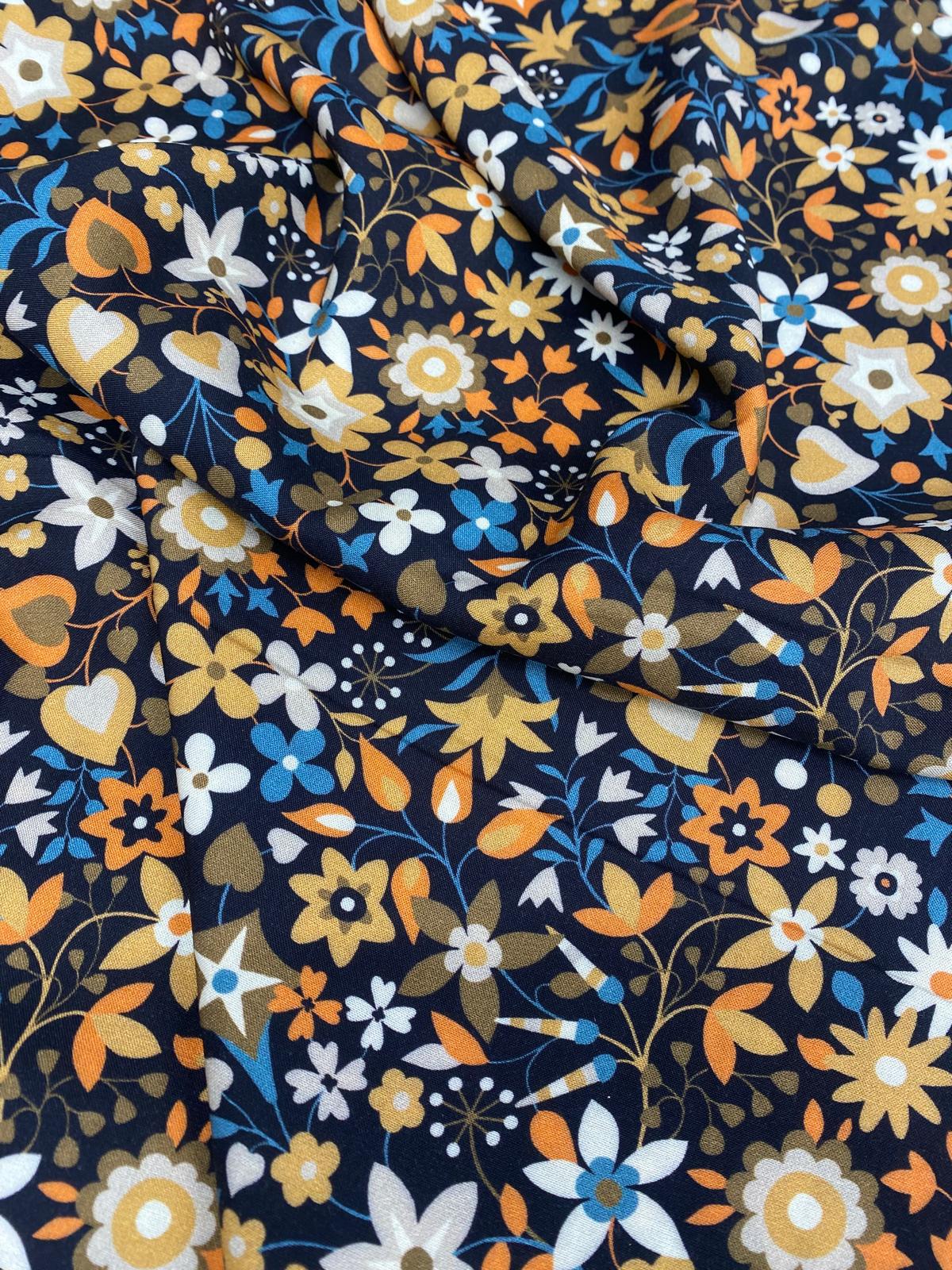 TAPESTRY MIDNIGHT FLORAL – SHOLTO DRUMLANRIG – RAYON FABRIC – 142cm WIDE
