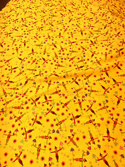 Scarecrows & Sunflowers Cotton Print – 137cm / 54" – 100% Cotton – 3m Piece (3 Colourways)