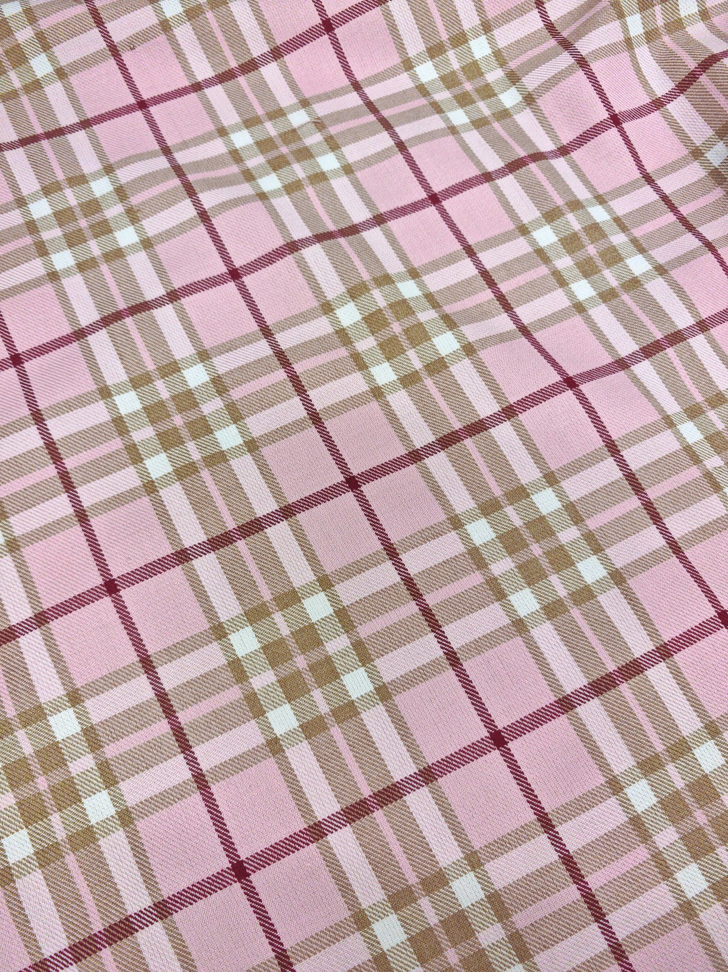 ROSEWOOD TARTAN – POLY VISCOSE FABRIC – 145cm WIDE