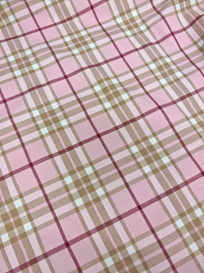 ROSEWOOD TARTAN – POLY VISCOSE FABRIC – 145cm WIDE
