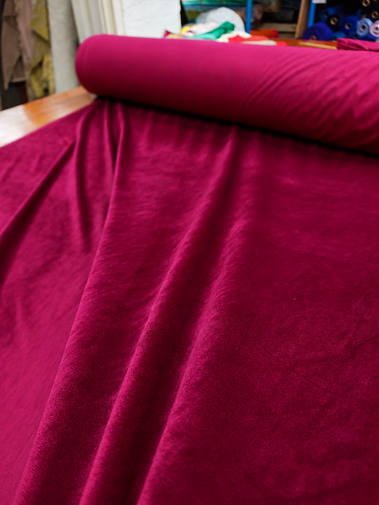 RASPBERRY VELVET – POLYESTER VELVET FABRIC