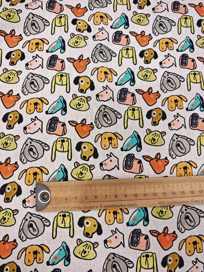 SUPER SKETCHY DOGS – 100% COTTON FABRIC – 148cm WIDE